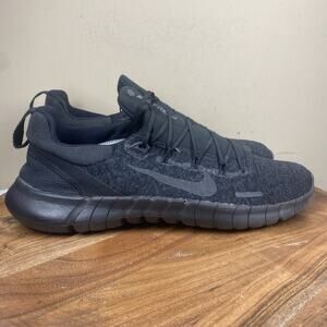 Nike Free Run 5.0 Mens Triple Black Size 14 Running Shoes CZ1884-004